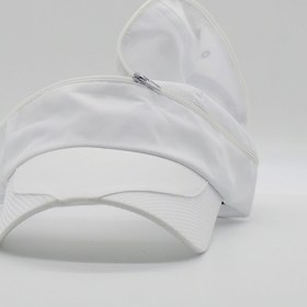 Resim Külah Sporcu Koşu Tenis Vizör Şapka - Beyaz 