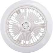 Resim E27 Tavan Fanı, Kapalı Düşük Fan Işığı, Gizli Elektrikli Fan Gimbal Lamba Tutucusu (Beyaz) (Yurt Dışından) 