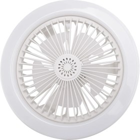 Resim E27 Tavan Fanı, Kapalı Düşük Fan Işığı, Gizli Elektrikli Fan Gimbal Lamba Tutucusu (Beyaz) (Yurt Dışından) 