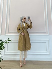 Resim Esre Store Tesettür Trençkot Camel 