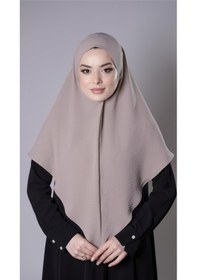 Resim Hürrem Bone Taş Pratik Hazır Geçmeli Tesettür Eşarp Aerobin Kumaş Düz Hijab 2309 46 