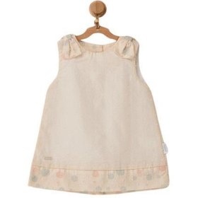 Resim Andywawa AC22657 Pompom Vanilya Cream Bebek Elbise Ekru 