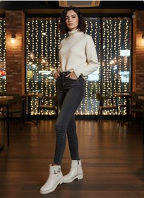 Resim Pierre Cardin 910 Logo Detaylı Günlük Fermuarlı Kadın Bot 867800000768 14 Bej Bej 