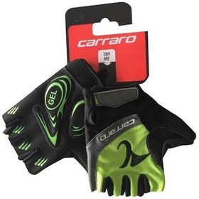 Resim Carraro V7C Kıcsa Parmak Jelli Bisiklet Eldiveni Yeşil Xl 