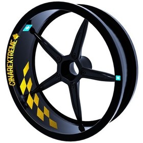 Resim Gp Flag Damalı Yaldızlı Gold İç Jant Şeridi Sticker Çınar Extreme 