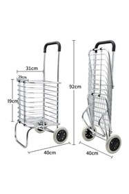 Resim İsmiyle Al Katlanabilir Taşınabilir Alışveriş Pazar Arabası Market Arabası 30 Kg 