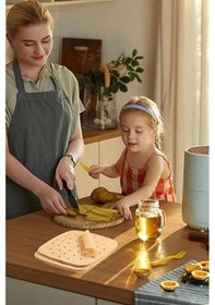Resim 50 Adet Air Fryer Pişirme Kağıdı Tek Kullanımlık Hava Fritöz Yapışmaz Yağlı Kağıt Delikli Model Kahverengi 