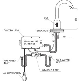 Resim Gpd Fotoselli Tek Su Girişli Lavabo Bataryası FLB11-2 