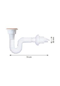 Resim Rekorlu Cekvalflı Koruklu Lavabo Sifonu 