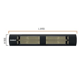 Resim Daygas Solis 4000 Cafe Tipi Isıtıcı, 4000 W, Siyah 