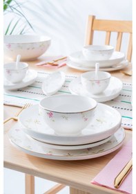 Resim Acar Hadley 6 Kişilik 45 Parça Porselen Yemek Takımı Renkli 