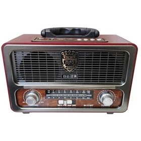 Resim Cadence M 111bt Nostaljik Ahşap Retro Fm Radyo Usb Sd Bluetooth Hoparlör 