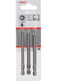 Resim Bosch Extra Hard PH1/2/3x89 MM Vidalama Ucu Seti 3 Parça - 2607001757 