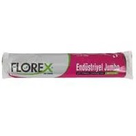 Resim Florex 514 Endüstriyel Çöp Poşeti Jumbo Boy 80 x 110 cm 10 Adet - Siyah 