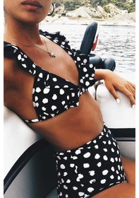Resim Angelsin Siyah Beyaz Puantiyeli Bikini Alt 