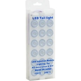 Resim Powermaster Modül LED 12V 6W Soğuk Beyaz 18 Ledli Yanıp Sönen 2li Paket 13960-2835 (Flaşör) 