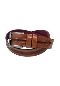 Resim Süzer Deri Taba Suni Deri Ortası Desenli Model 4 Cm.lik Spor Kemer - 9023-52-22rl Taba 
