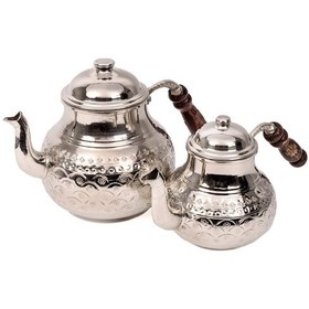 Resim Dmt Gaziantep Bakırdan Çaydanlık İşlemeli Toplam Boy :26 Cm En:alt 16 Cm Üst 12 Cm Çap İşlemeli Kulp 