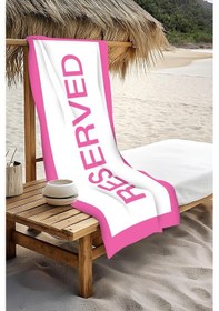 Resim Dijital Baskı Plaj Deniz Havlusu Reserved Desenli Peştamal Hvl0010 Renkli 