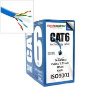 Resim Teknogreen Tk-Cat06M 305M Cat6 0.57Mm Cca Kablo Mavi Renk Teknogreen