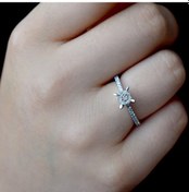 Resim 0.23 Ct. Kolu Taşlı Modern Tasarım Pırlanta Tektaş Yüzük 