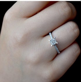 Resim 0.23 Ct. Kolu Taşlı Modern Tasarım Pırlanta Tektaş Yüzük 