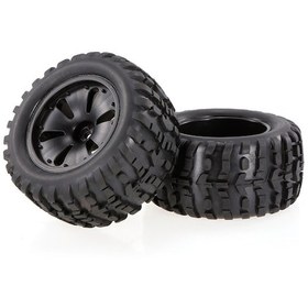 Resim Kosona 1/10 Monster Truck Rc Araçlar İçin Yüksek Kaliteli Lastik Ve Jant Seti, 2 Parça 