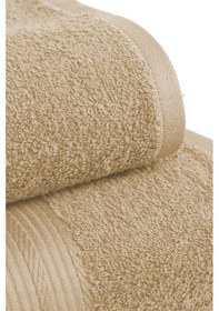 Resim Büyük Battal Boy 2'li Set Banyo Ve Hamam Havlusu %100 Pamuklu Denis Bej 