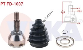 Resim Ford Connect (2002-2013) Ön Aks Kafa Dış 75 Ps Sağ Sol (Veka) 
