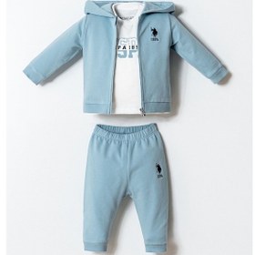 Resim U.s. Polo Assn. Erkek Bebek Mavi 3lü Takım 5274-50030 mavi 