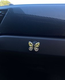 Resim MOTTOMOR Kelebek Minyatür Torpido Askılık Sarı Oto Askılık 