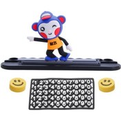 Resim Araç İçi Numaratörlü Kayan Mavi Karikatür Figürü Komik Torpido Aksesuarı 