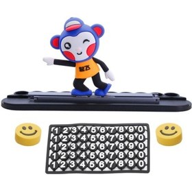 Resim Araç İçi Numaratörlü Kayan Mavi Karikatür Figürü Komik Torpido Aksesuarı 