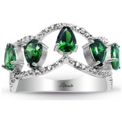 Resim Damla Zümrütlü Su Yolu Yüzük 