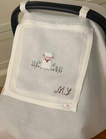 Resim Keten Puset Örtüsü Kuzu - Pembe 