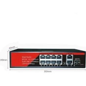 Resim Ezcool EZ-08PSF-SFP 8 Port 8fe+2ge+1sfp Gıgabıt Poe Swıtch 120W 