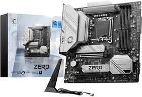 Resim MSI B760M Project Zero Intel LGA1700 DDR5 7800+(OC) MHz MATx Anakart 