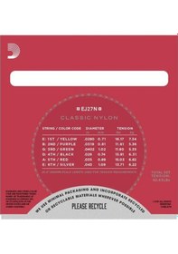 Resim D'addario Ej27n-3d Classics Serisi Klasik Gitar Tel Seti 4/4 Ölç 