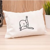 Resim UcuruStore Temizlenen Kedi İpek Kadife Araç Boyun Yastığı 