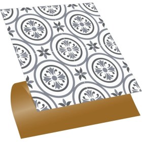 Resim Kendinden Yapışkanlı Mutfak Kaplama Geometrik 030 Desenli Pvc Karo 30X30 cm (33 Adet) 3m2 