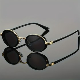 Resim Günlük için Metal Çıtak, PC Lens, Dekoratif, Tip, Metal Çerçeveli, Dikdörtgen Stil, Metal Çerçeve, Retro Duman Prensi Oval Metal Çerçeve Gözlükler 