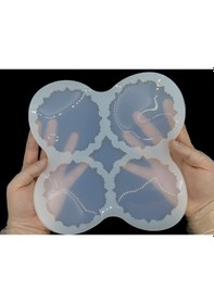 Resim Epoksi Silikon Dekoratif Bardak Altlığı Kalıbı 4'lü 