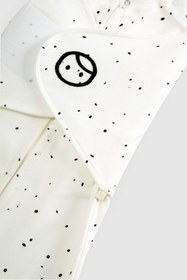 Resim Pelerin Uyku Tulumu 0-6 Ay Cosmos Beyaz Organik Pamuk - Beyaz Dots / 0-6 Ay 