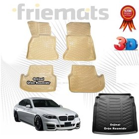 Resim Bmw F10 Bej 3D Havuzlu Paspas+ Bagaj Havuzu 2013-2020 Arası N11.21605 