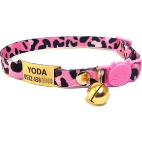 Resim Ayz Markalama Güvenlik Kilitli Kedi Tasması İsimli Kedi Tasması Safety Click 