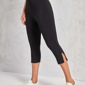 Resim Kadınların Yüksek Beli Esnek Yoga Capri Pantolonları - Dar Kesim, Düz Renk, Tüm Gün Konforu İçin Yüksek Esneklik, Spor ve Günlük Giyim için Mükemmel, Egzersiz için Tayt Pantolonlar | Yüksek Beli Capri Pantolonları | Düz Yüzey 