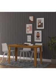 Resim Asra Trend Yemek Masası YM-01 %100 MDF 4-6 Kişilik Mutfak Salon Masası Petra Kahverengi 