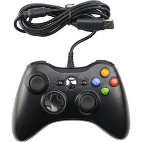 Resim Oem Siyah Mıcrosoft Xbox 360 Pc Uyumlu Kablolu Oyun Kolu 