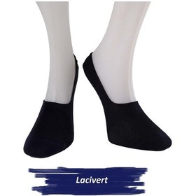 Resim Jiber Erkek Pamuklu Likralı Babet Çorap 7108 - 12 Adet Lacivert 