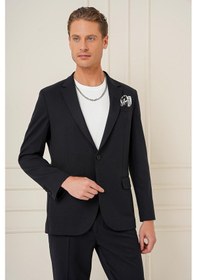 Resim Efor C 691 Slim Fit Siyah Spor Ceket Siyah 